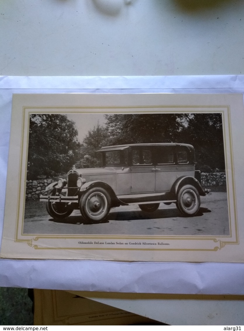 Usa Printed Early Publicity Photo Goodrich Tyres 1927 - Cars