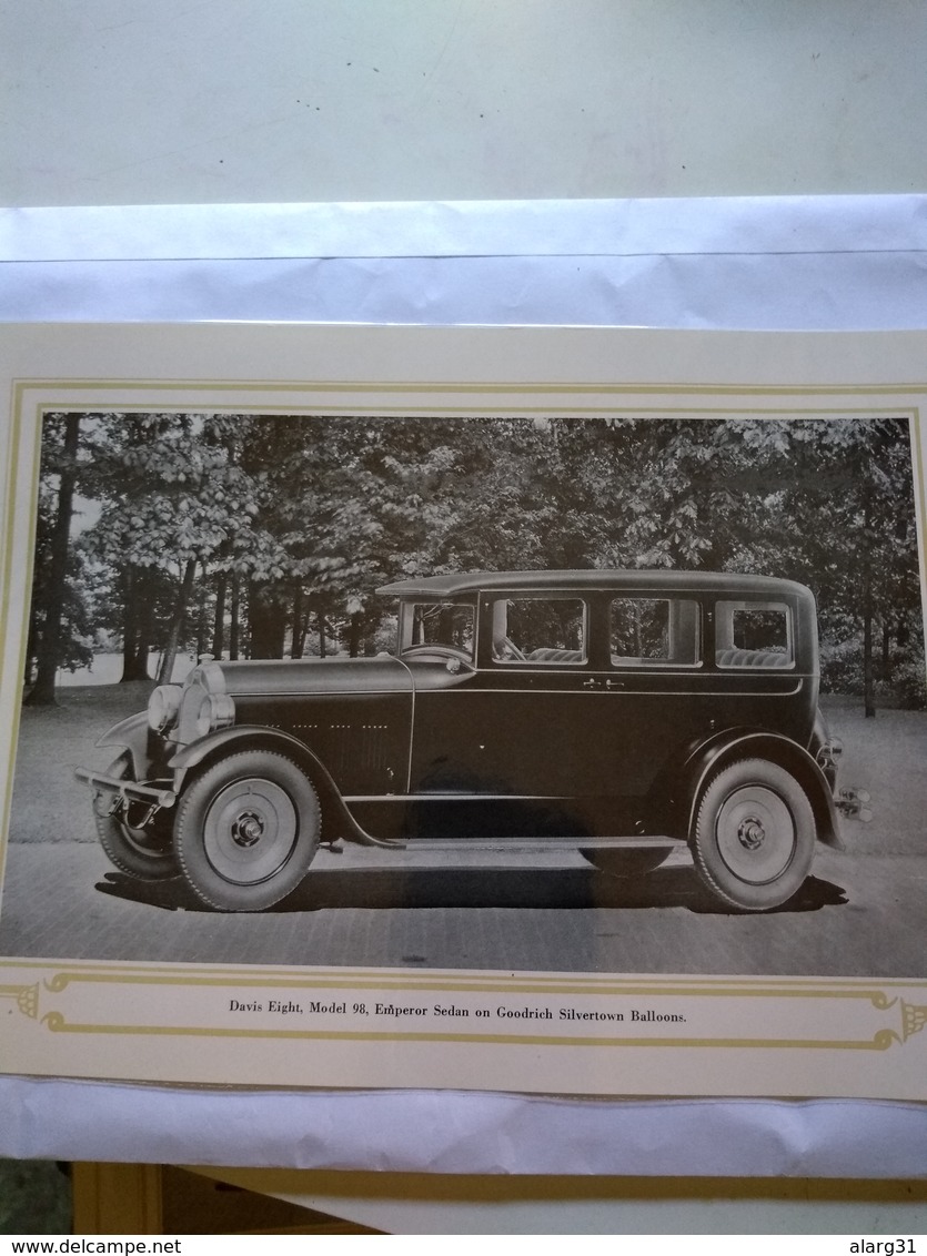 Usa Printed Early Publicity Photo Goodrich Tyres 1927 - Cars