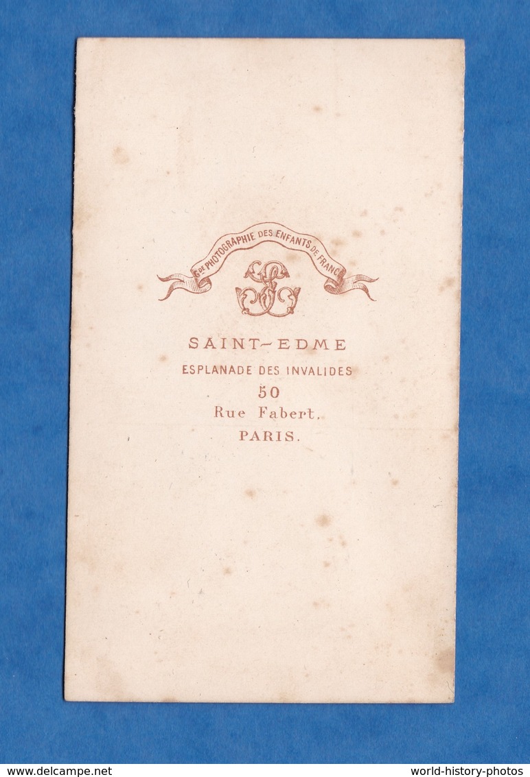 Photo CDV Vers 1865 1870 - PARIS - Portrait Garçon Uniforme Ecolier Pose - SAINT EDME ,Photographe Des Enfants De France - Anciennes (Av. 1900)