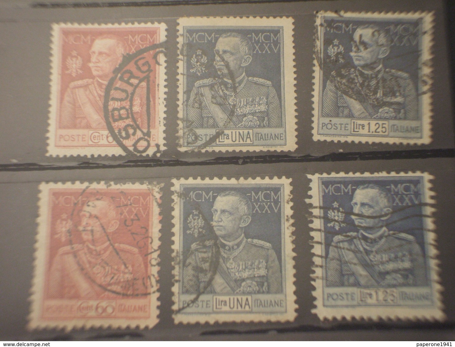 ITALIA REGNO - 1925/6 GIUBILEO 3 + 3 Valori - TIMBRATI/USED - Usati