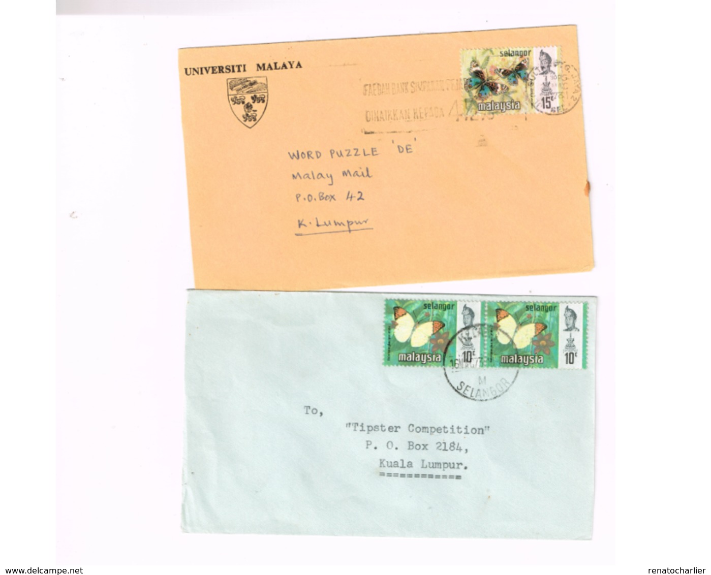 Lot De 4 Lettres. - Malaysia (1964-...)