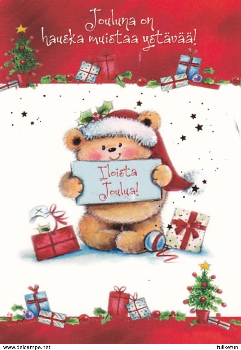 Teddy Bear With Christmas Presents - It Is Fun To Remember A Friend At Christmas - Autres & Non Classés