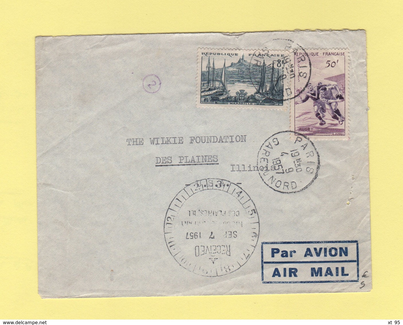Paris Gare Du Nord - Destination USA - 1957 - 1921-1960: Période Moderne