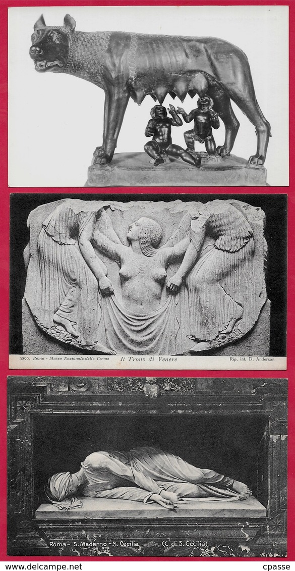 CPA Art Sculpture (Lot De Dix) ROMA Rome ITALIA Italie - Collections & Lots