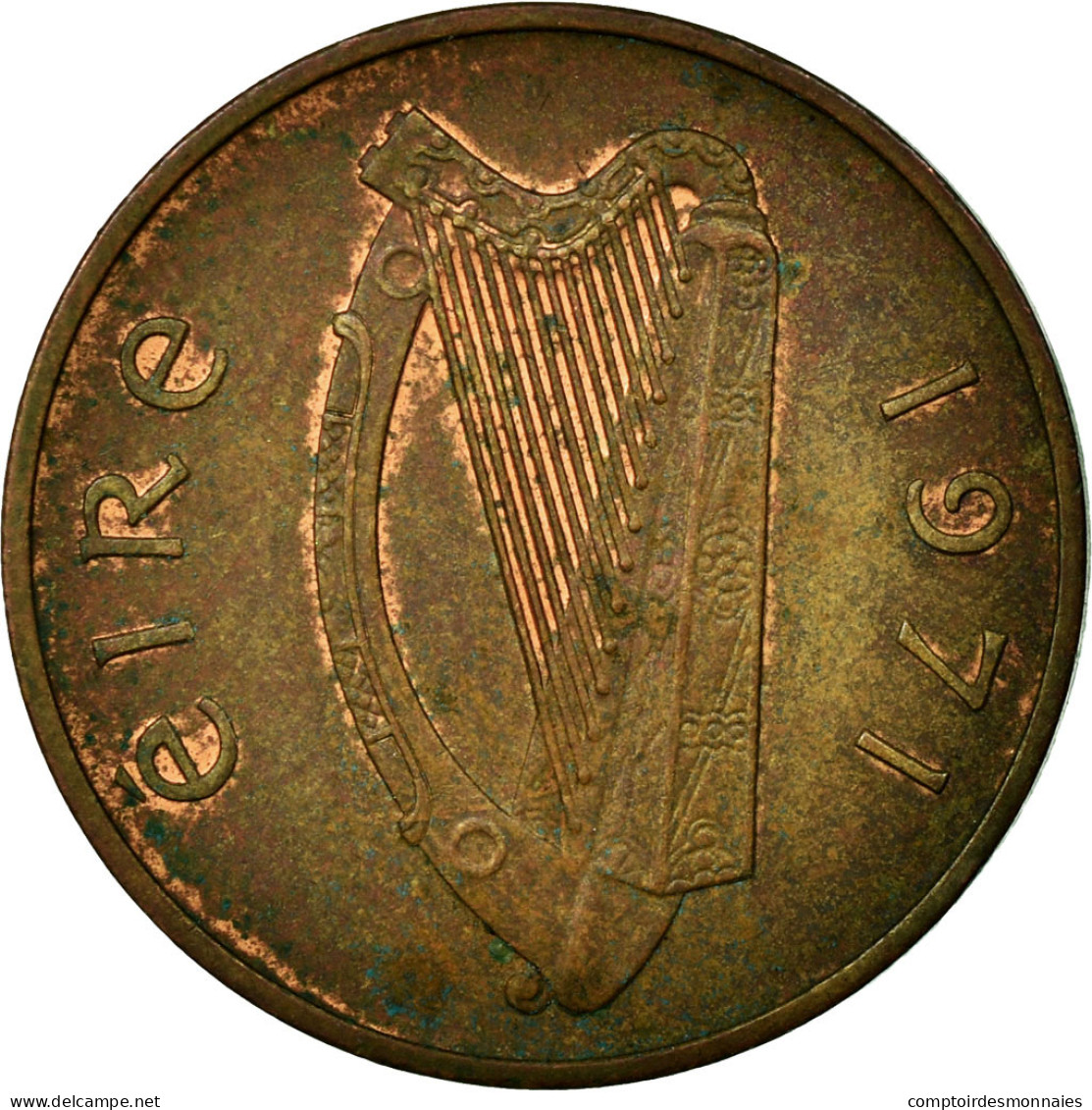 Monnaie, IRELAND REPUBLIC, Penny, 1971, TB+, Bronze, KM:20 - Irlande