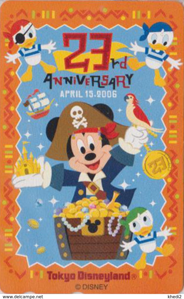 Télécarte NEUVE Japon / MF-1002451 - DISNEY - DISNEYLAND 23th ANNIVERSARY ** PARROT ** - Japan MINT Phonecard - Disney