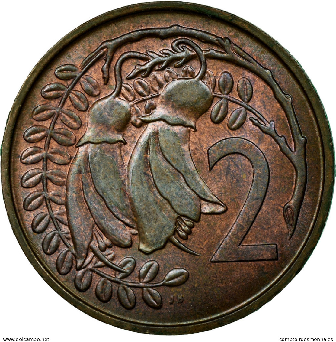 Monnaie, Nouvelle-Zélande, Elizabeth II, 2 Cents, 1967, TB+, Bronze, KM:32.1 - New Zealand