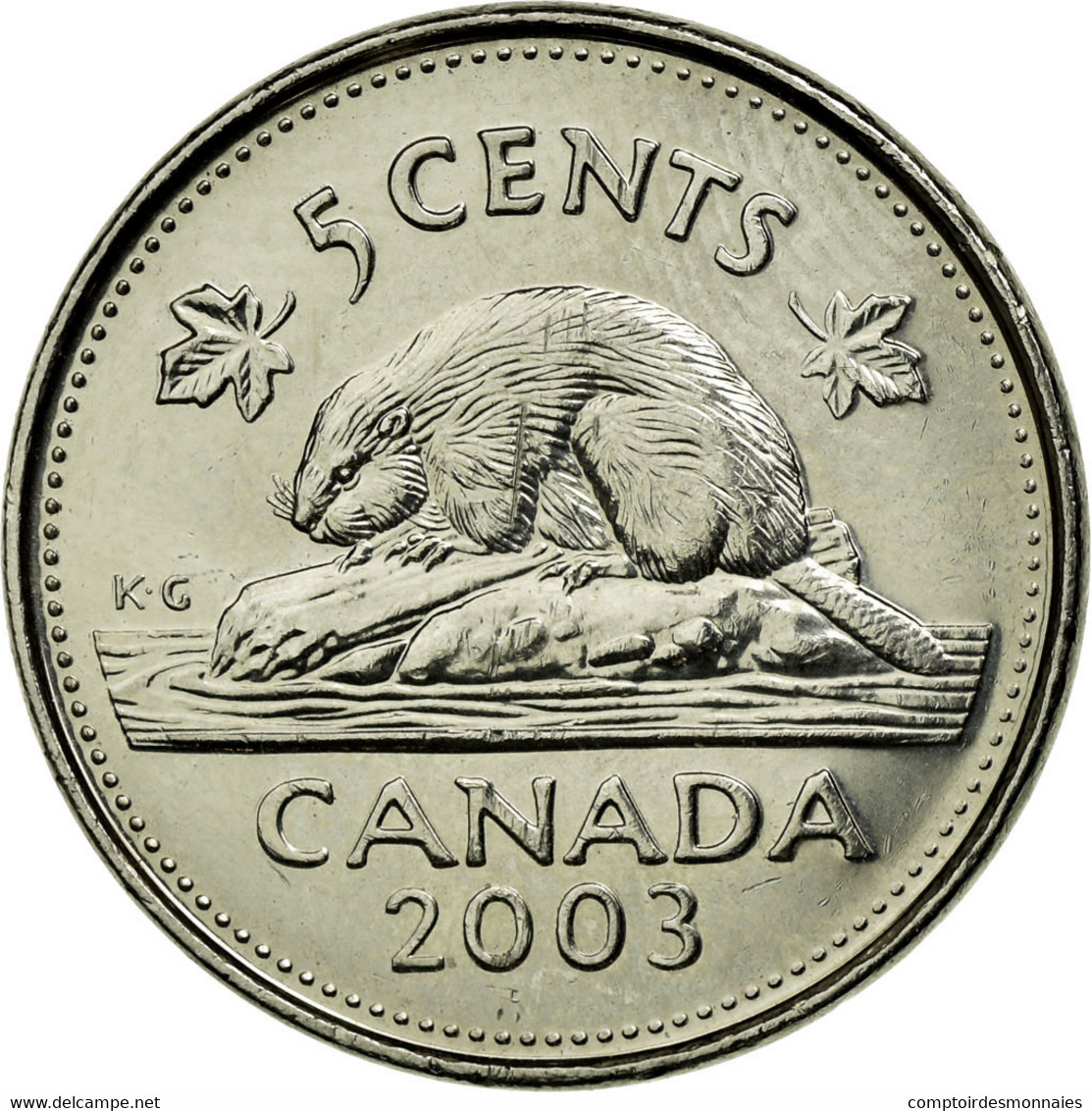 Monnaie, Canada, Elizabeth II, 5 Cents, 2003, Royal Canadian Mint, TTB - Canada