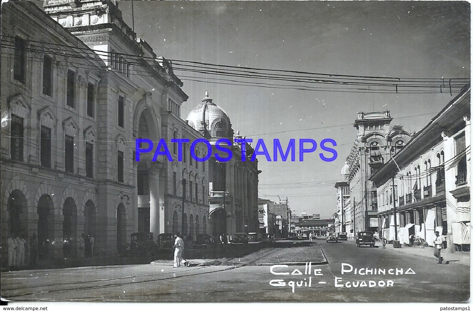 106423 EQUATOR ECUADOR GUAYAQUIL CALLE PICHINCHA POSTAL POSTCARD - Equateur