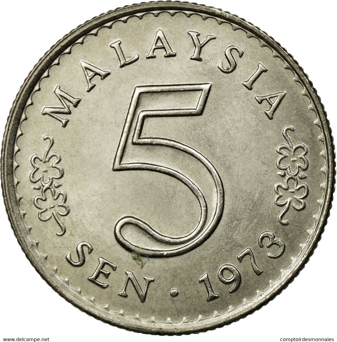 Monnaie, Malaysie, 5 Sen, 1973, Franklin Mint, SUP, Copper-nickel, KM:2 - Malaysie