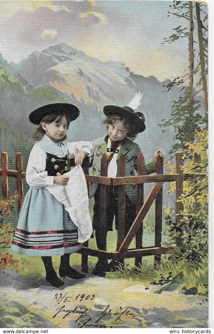 AK 0130  Kinder In Tracht - Künstlerkarte Um 1903 - Abbildungen