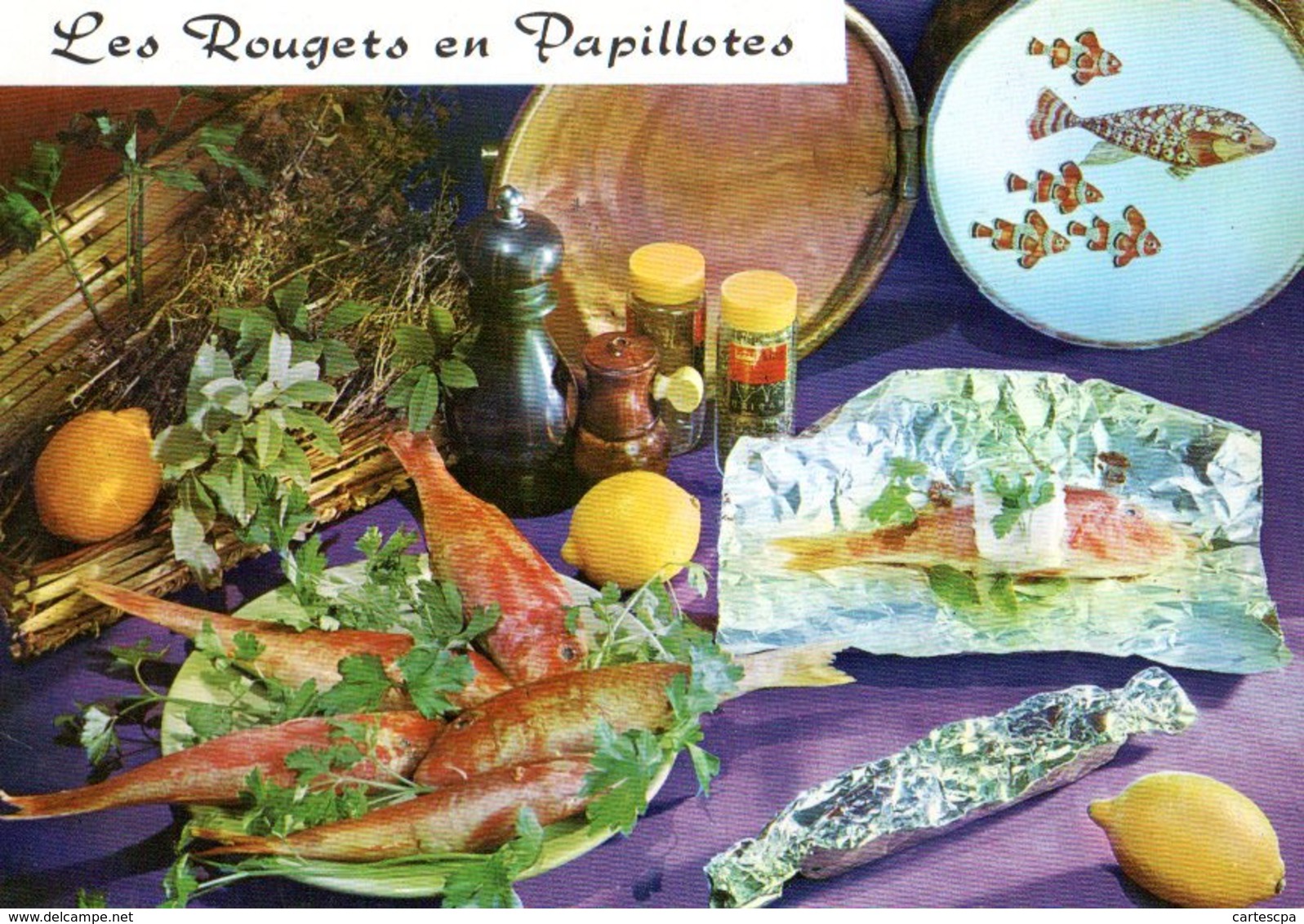 Recette De Cuisine Les Rougets En Papillotes 1973 CPM Ou CPSM - Recettes (cuisine)