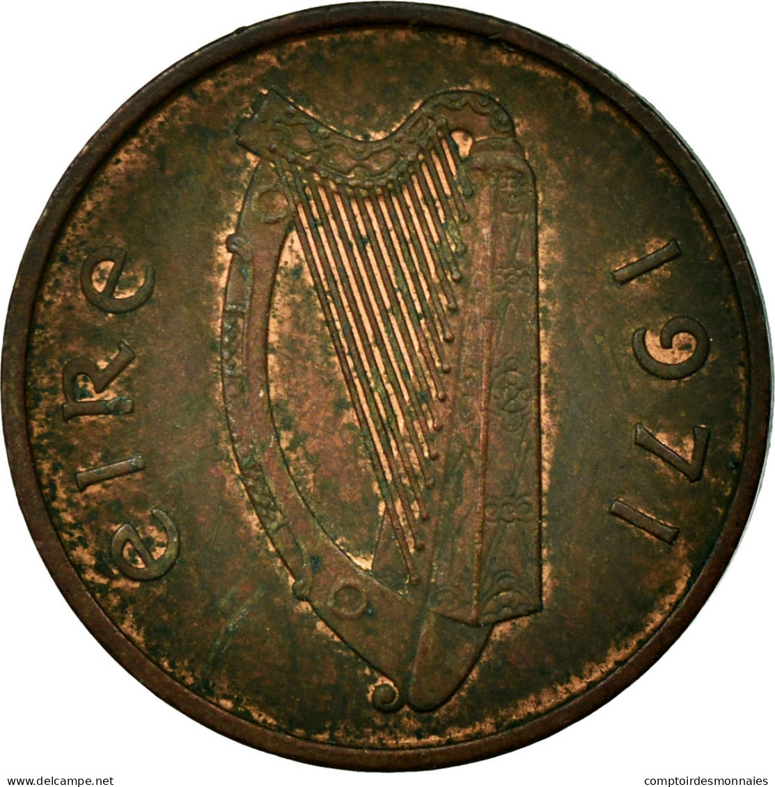 Monnaie, IRELAND REPUBLIC, 1/2 Penny, 1971, TB+, Bronze, KM:19 - Irlande