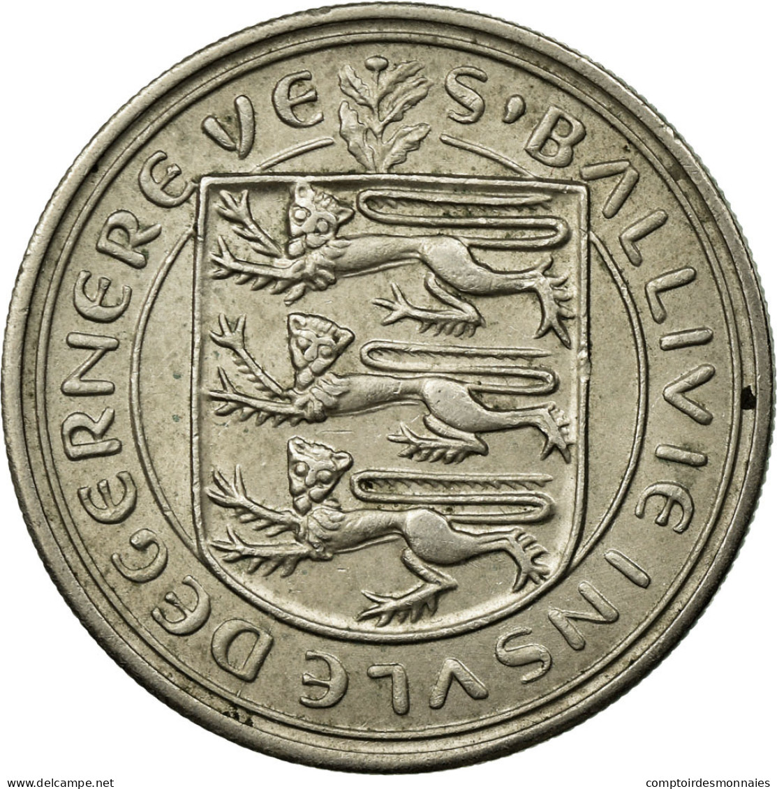Monnaie, Guernsey, Elizabeth II, 5 New Pence, 1968, TTB, Copper-nickel, KM:23 - Guernsey