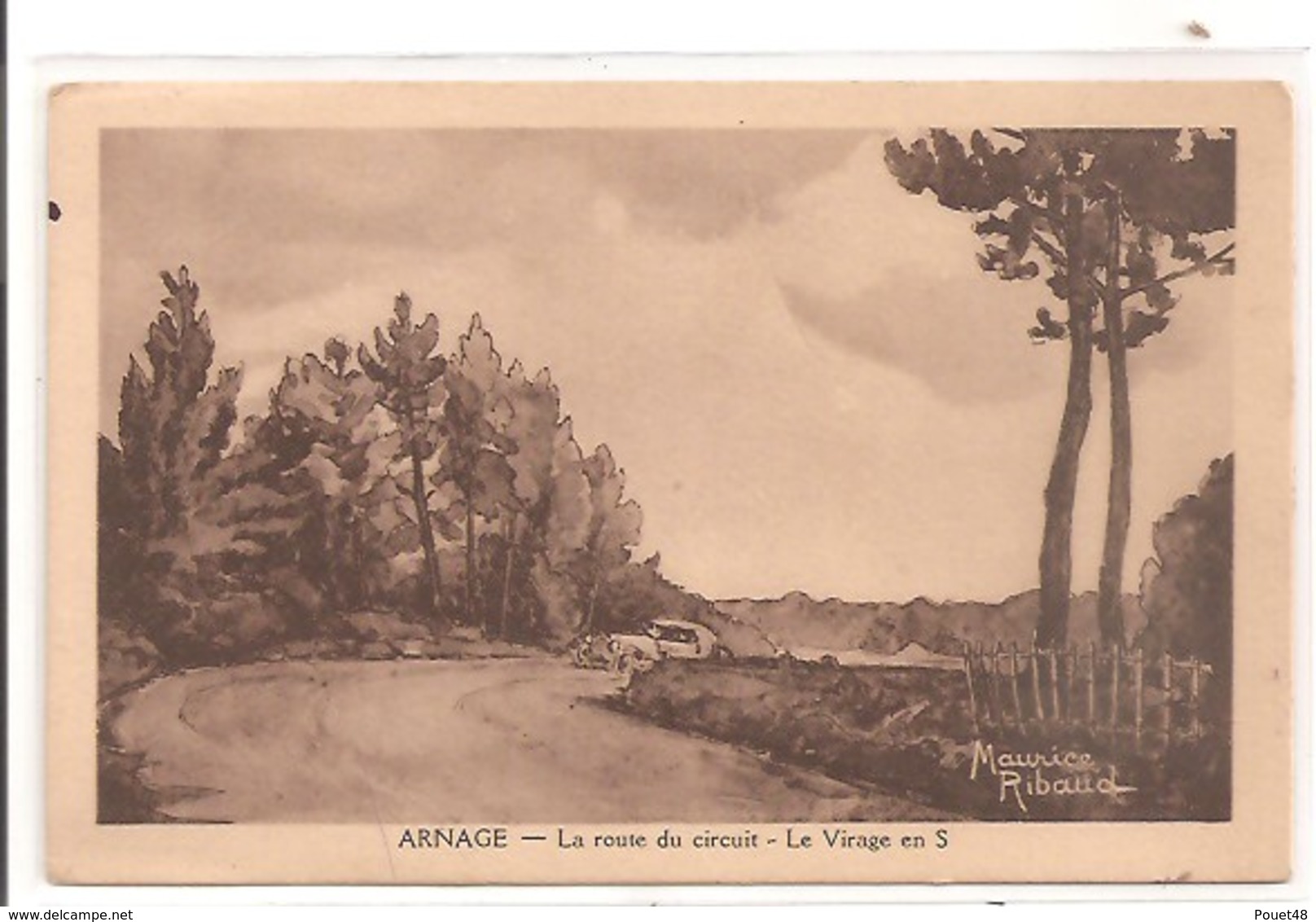 72 - ARNAGE - La Route Du Circuit - Le Virage En S. - Other & Unclassified