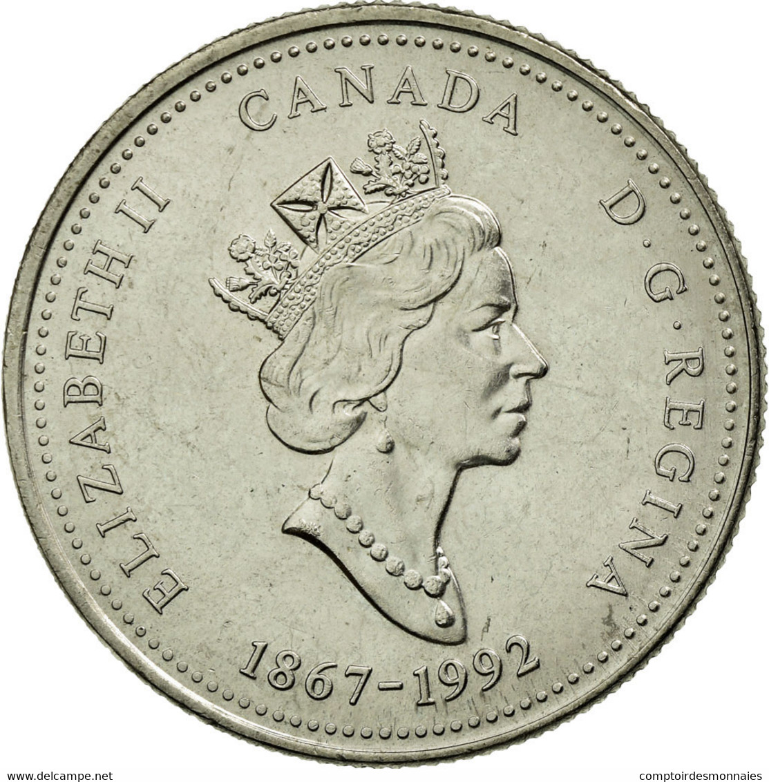 Monnaie, Canada, Elizabeth II, 25 Cents, 1992, Royal Canadian Mint, Ottawa, TTB - Canada