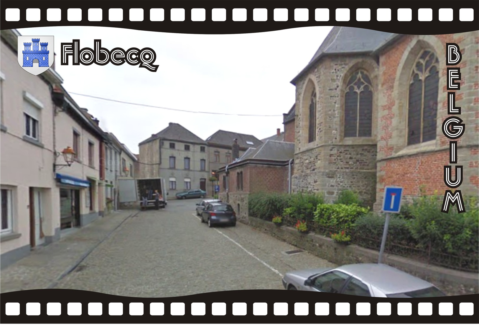 Postcard, REPRODUCTION, Municipalities Of Belgium, Streets Of Flobecq 47 - Cartes Géographiques