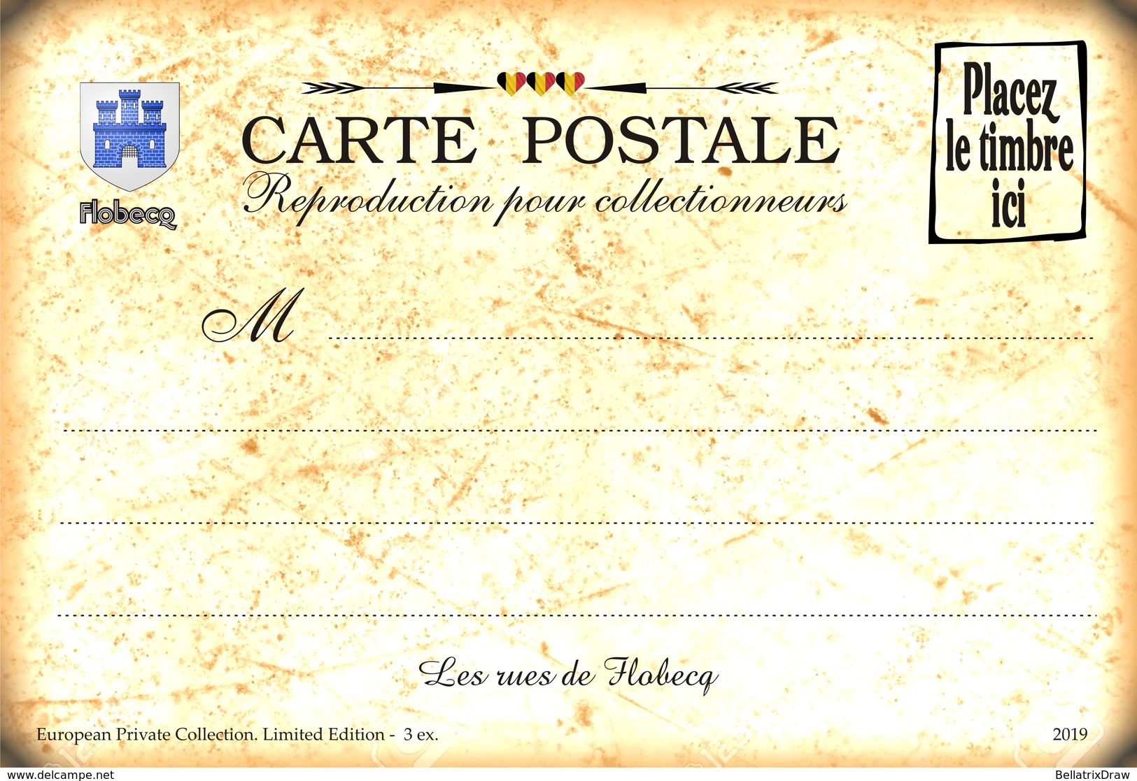 Postcard, REPRODUCTION, Municipalities Of Belgium, Streets Of Flobecq 47 - Cartes Géographiques