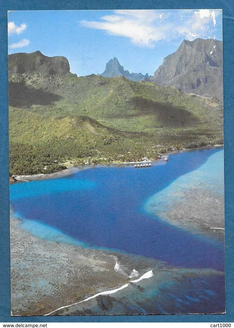 POLYNESIE FRANCAISE 1973 ON CARD MOOREA PAR AVION - Storia Postale