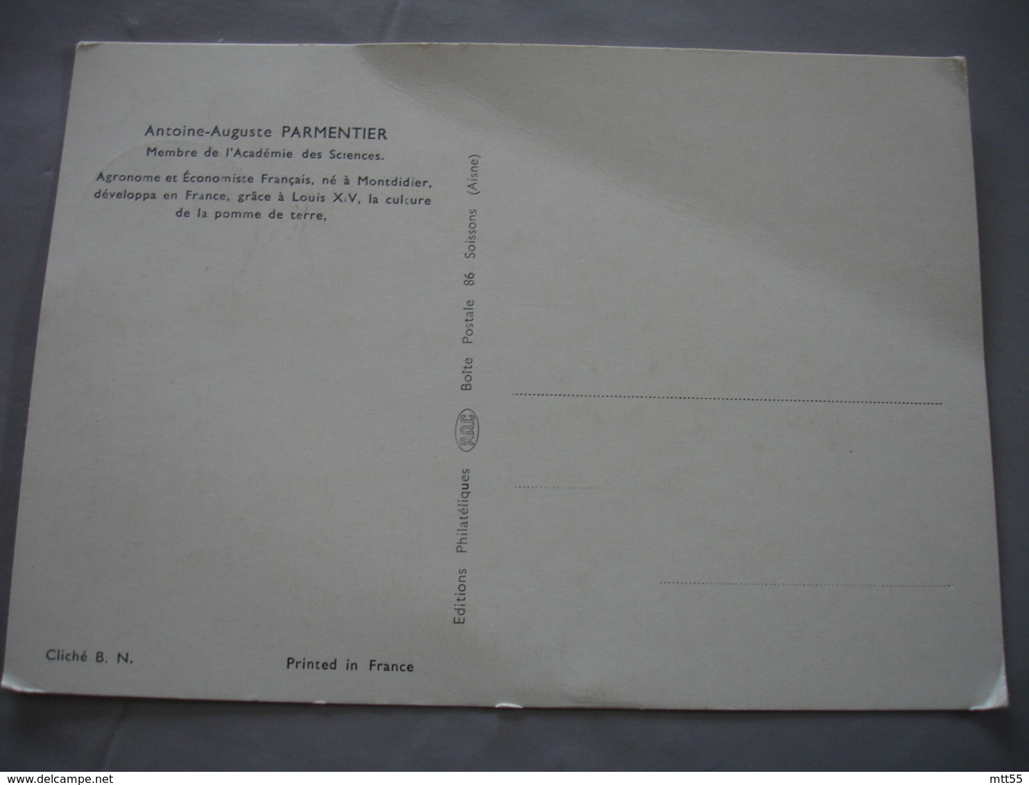 1956 Parmentier Cm Carte Maximum - 1950-1959