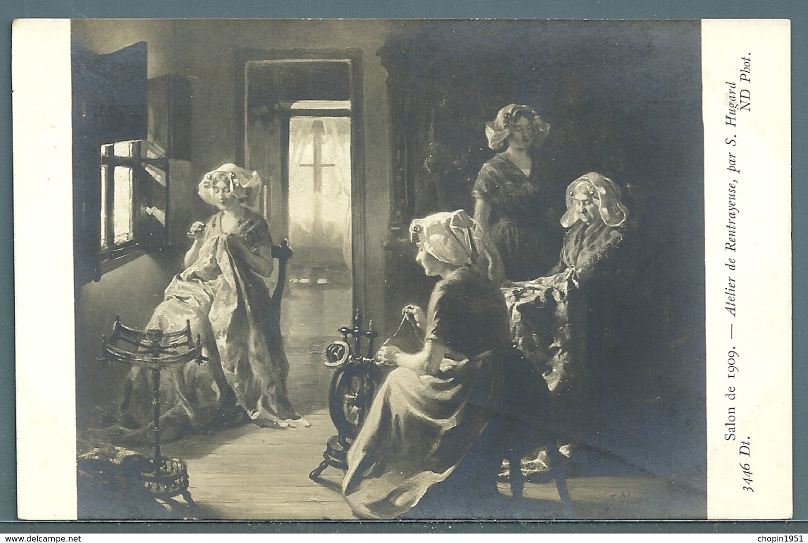 CPA - SALON DE 1909 - ATELIER DE RENTRAYEUSES (S. HUGARD) - Peintures & Tableaux