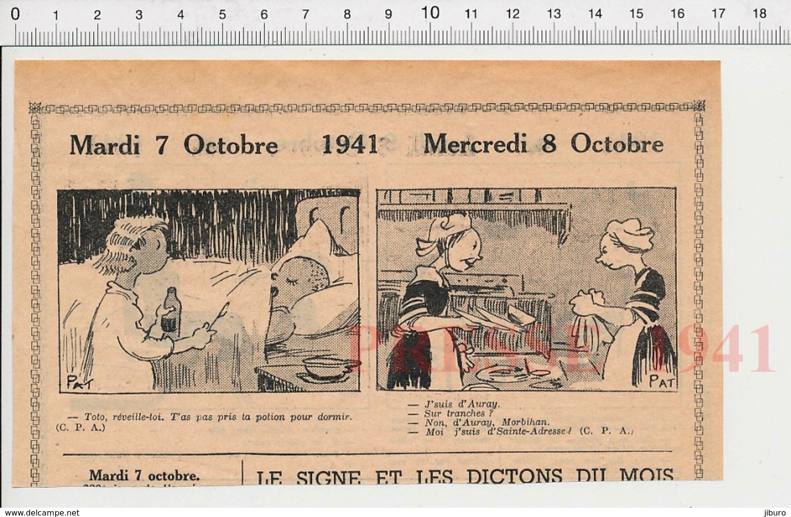 2 Scans Humour Auray Morbihan Sainte-Adresse (76) Somnifère Forgeron Scie De Chirurgien 7 Les Sept âges De La Femme223XS - Non Classés