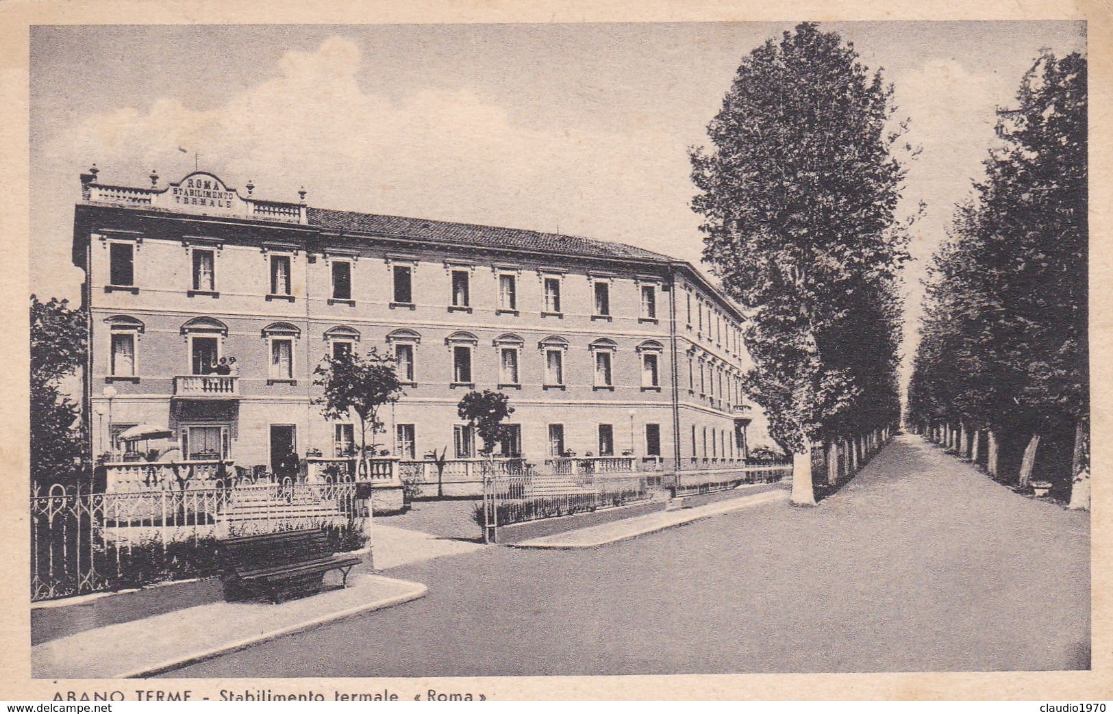 CARTOLINA - POSTCARD - PADOVA - ABANO TERME - STABILIMENTO TERMALE - ROMA - Padova