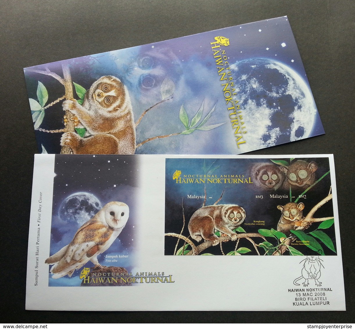Malaysia Nocturnal Animals 2008 Bird Owl Owls Wildlife Forest (imperf Ms FDC) *glow In Dark *unusual - Malaysia (1964-...)