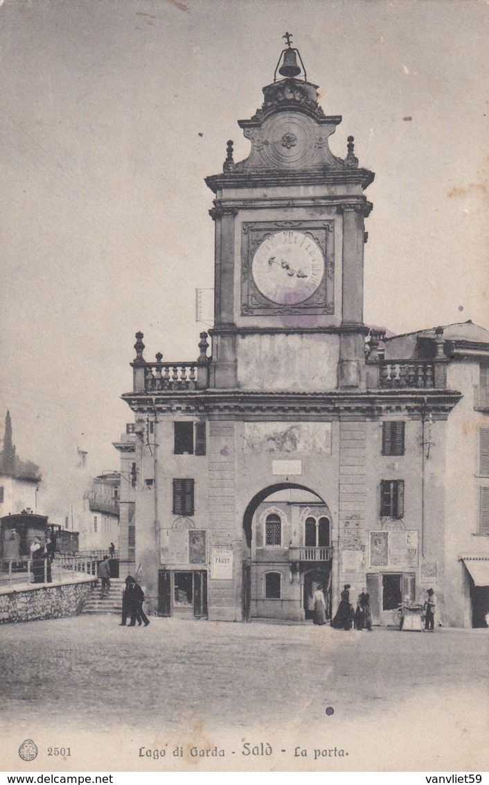 Salò-brescia-lago Di Garda-la Porta-cartolina Non Viaggiata Dentro In Busta-datata 9-11-1917 - Brescia