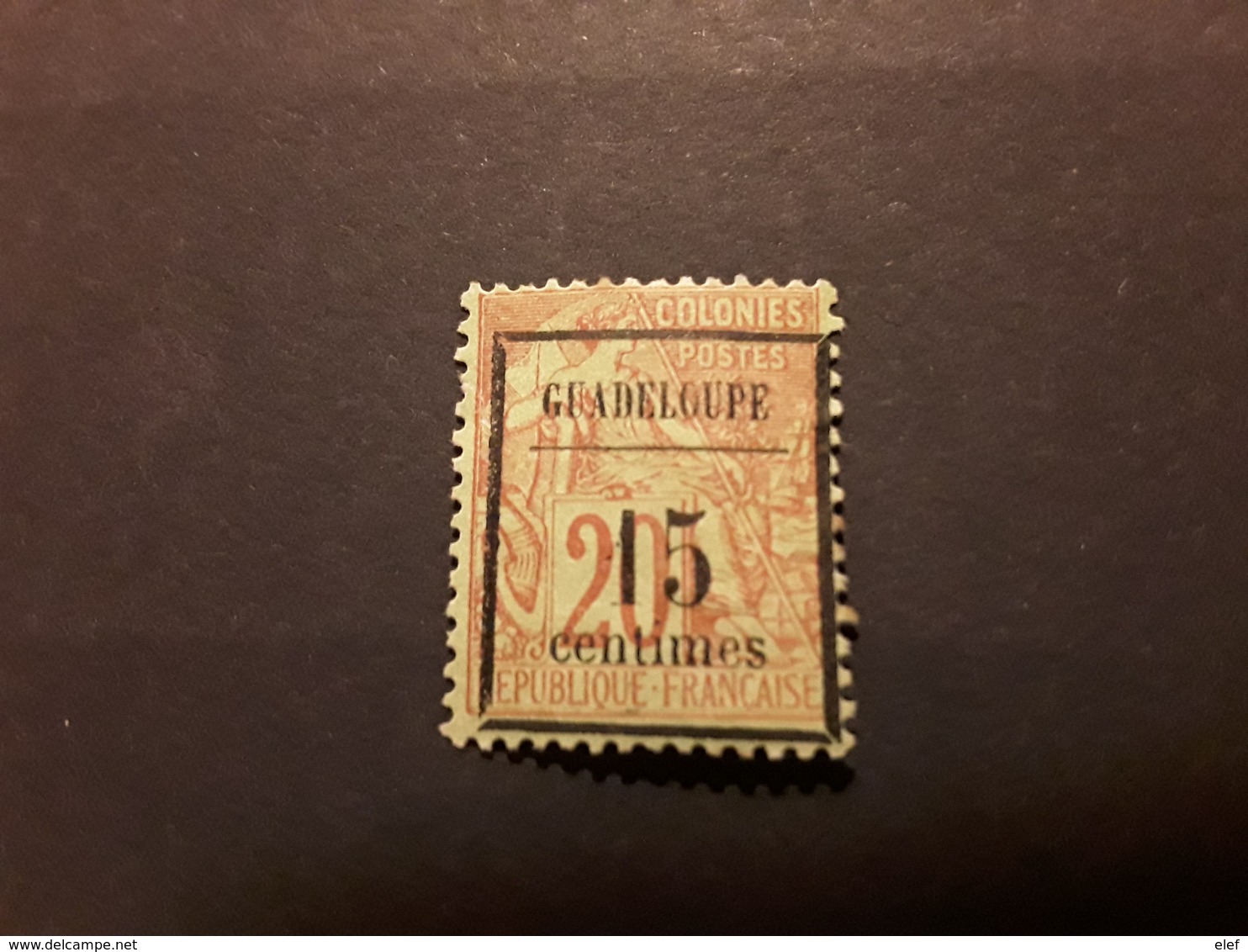 GUADELOUPE 1889 Type Alphee Dubois  Surchargé, Yv No 4, 15 C Sur 20 C Brique / Vert  Neuf * MH TB Cote 35 Euros - Nuevos