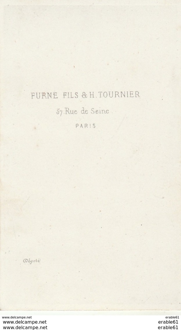 SUPERBE PHOTO CDV 19 EME PRINCE NAPOLEON III  Cabinet FURNE FILS H TOURNIER A PARIS - Anciennes (Av. 1900)