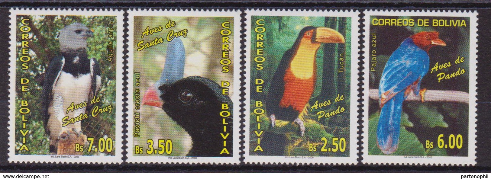 Bolivia - Birds Uccelli Oiseaux 4 V. MNH - Altri & Non Classificati