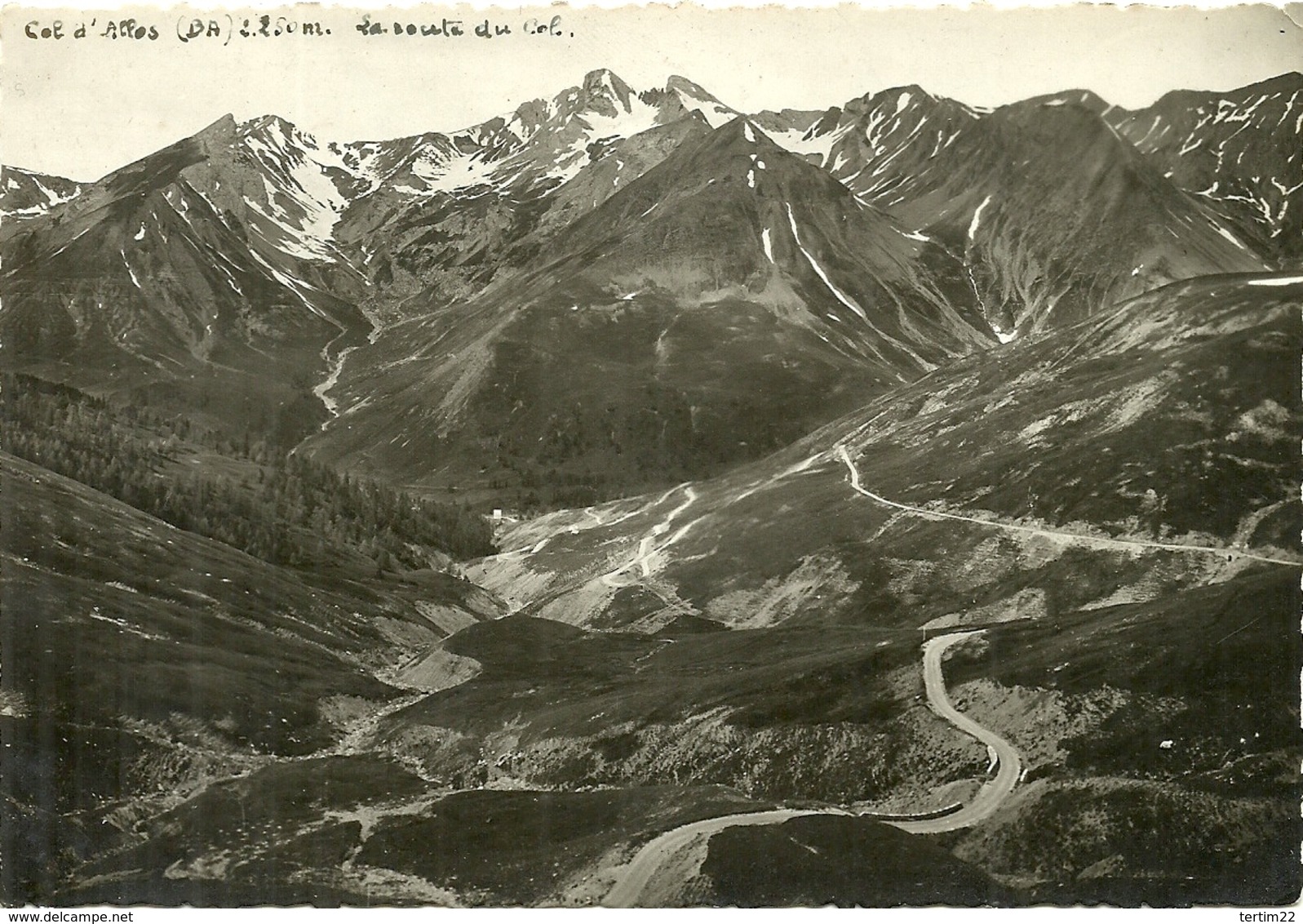 CPMJ23-  COL D ALLOS LA ROUTE DU COL - Autres & Non Classés