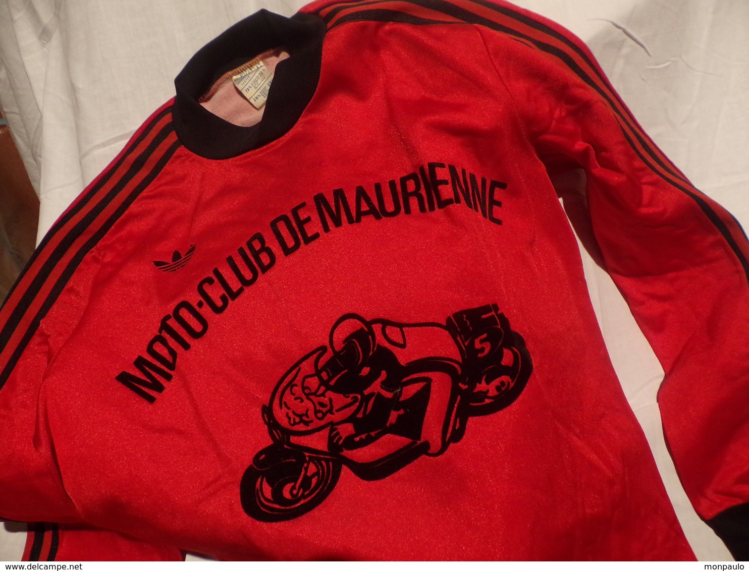 Transports. Motos. Maillot Adidas Moto Club De Maurienne (année 80) - Taille M - Motos