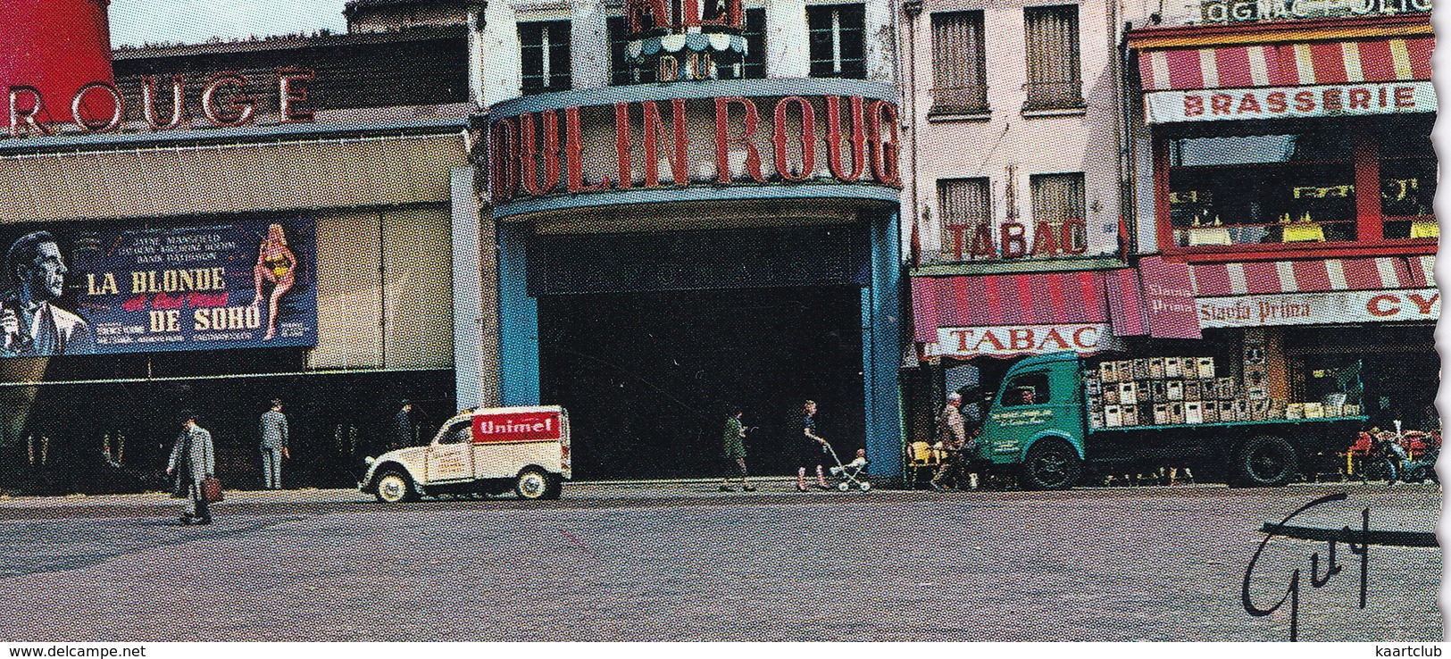 Paris: RENAULT 4CV, CITROËN 2CV, AZU, RENAULT DAUPHINE, GOELETTE PLATEAU - Le Moulin Rouge - Place Blanche - Toerisme