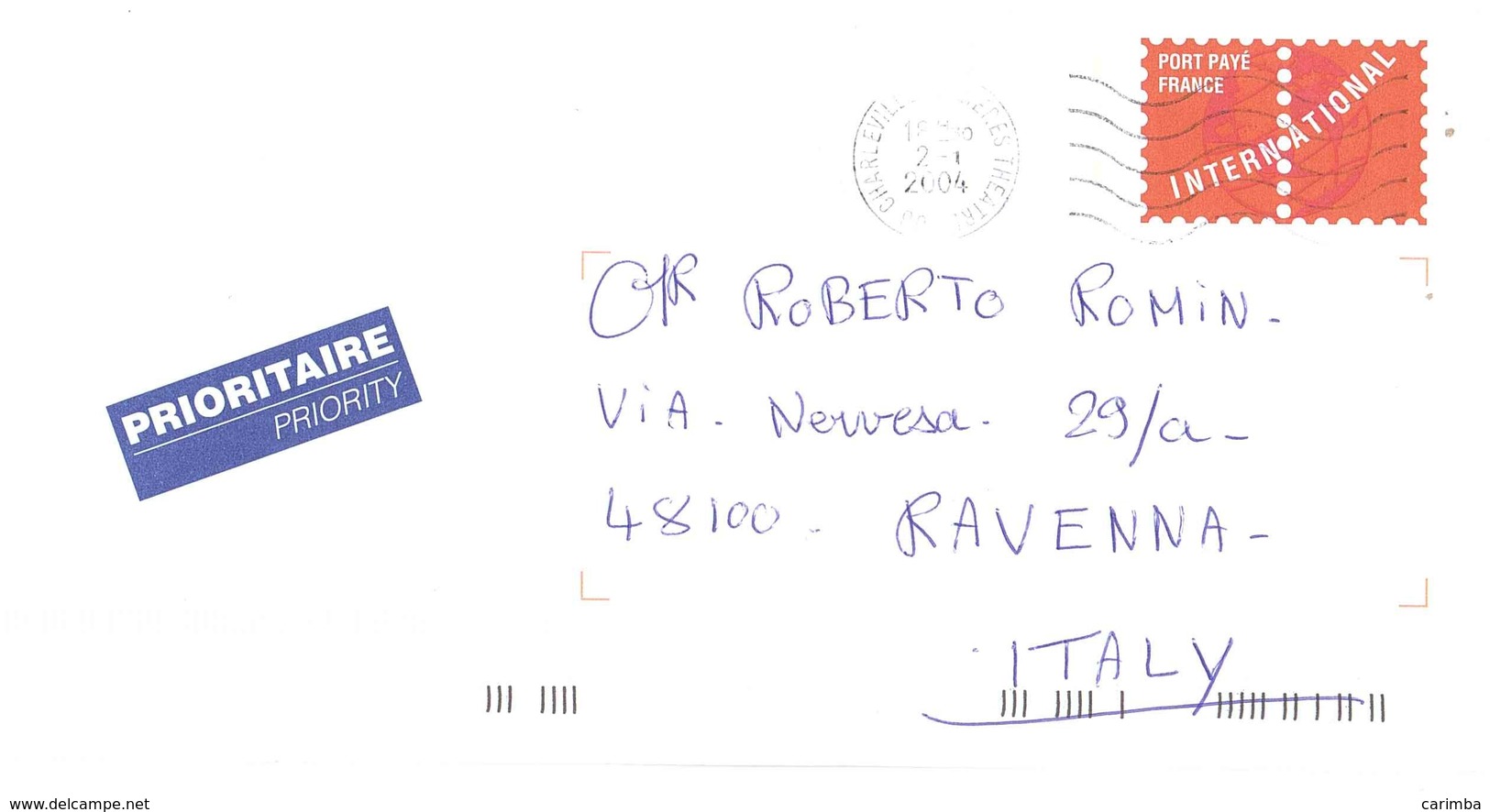 LETTERA X ITALY INTERNATIONAL - Storia Postale