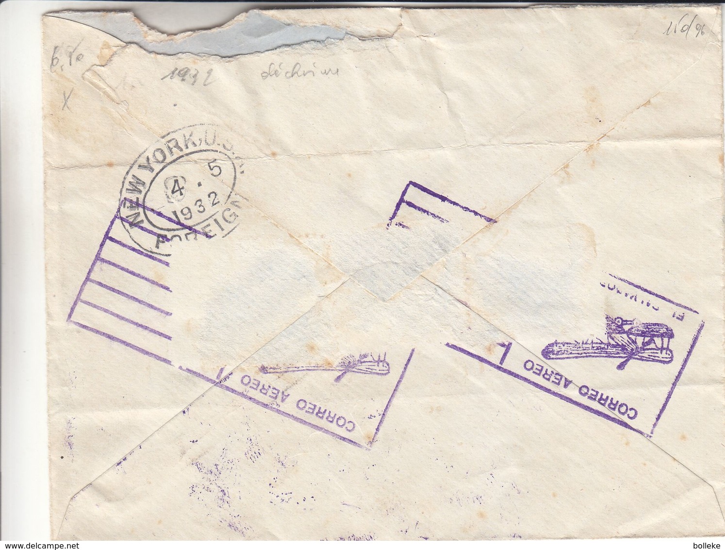 Salvador - Lettre Recom De 1932 - Oblit San Salvcador - Exp Vers Charleroi - Cachet De New York - El Salvador