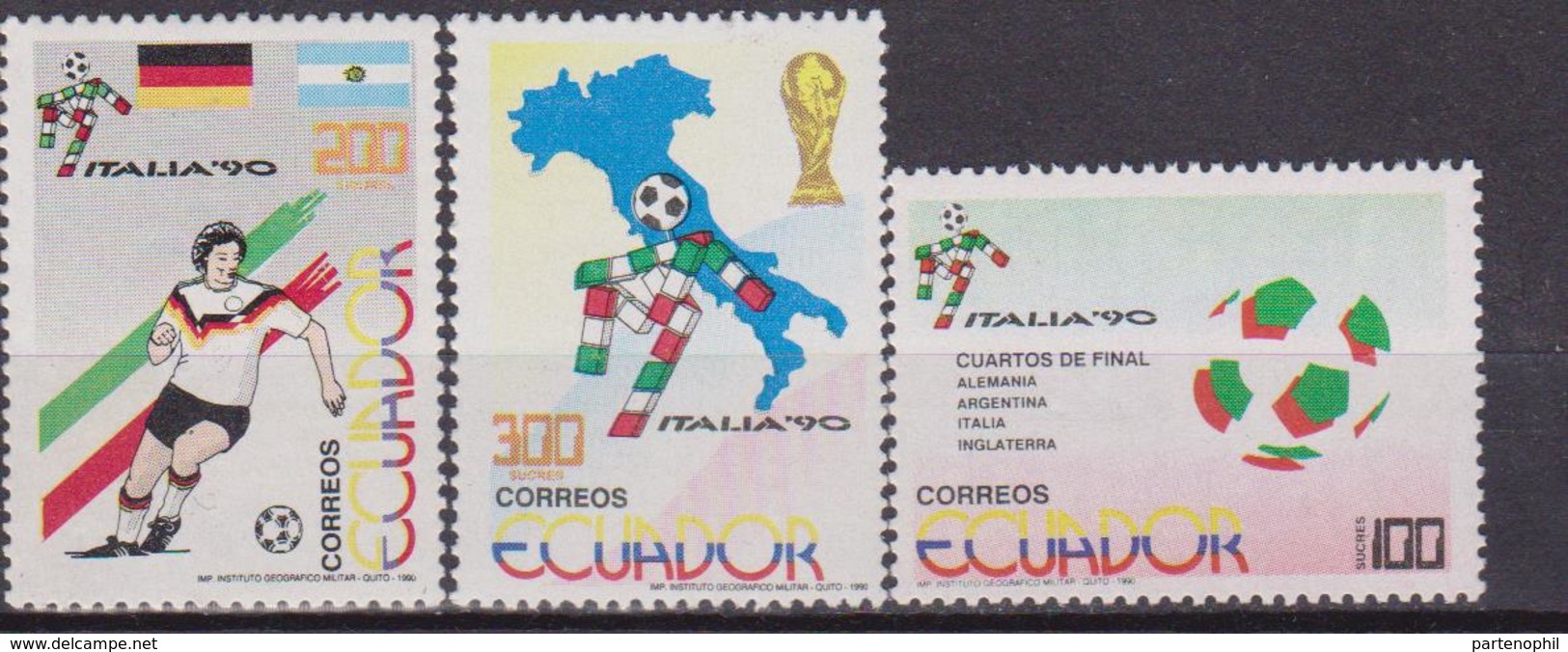 Ecuador 1203/05 1990 Calcio Mundial Fútbol Football Italia 90 MNH - 1990 – Italia