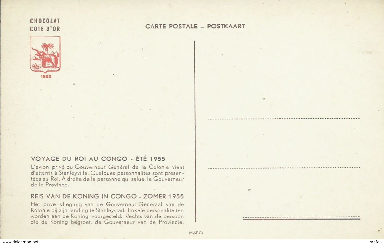 CONGO - VOYAGE DU ROI - ETE 1955 - Royal Families