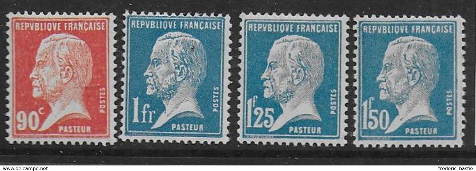 France - Pasteur N° 178 à 181 *   - Cote : 75 € - Neufs