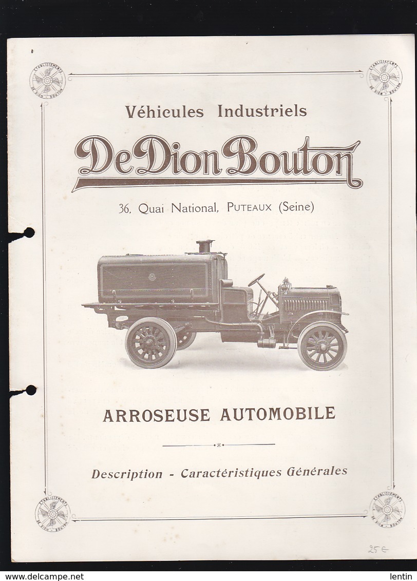 Automobile - De Dion Bouton - Arroseuses Villes Du Havre, Puteaux, Trouville, Saïgon - Other & Unclassified