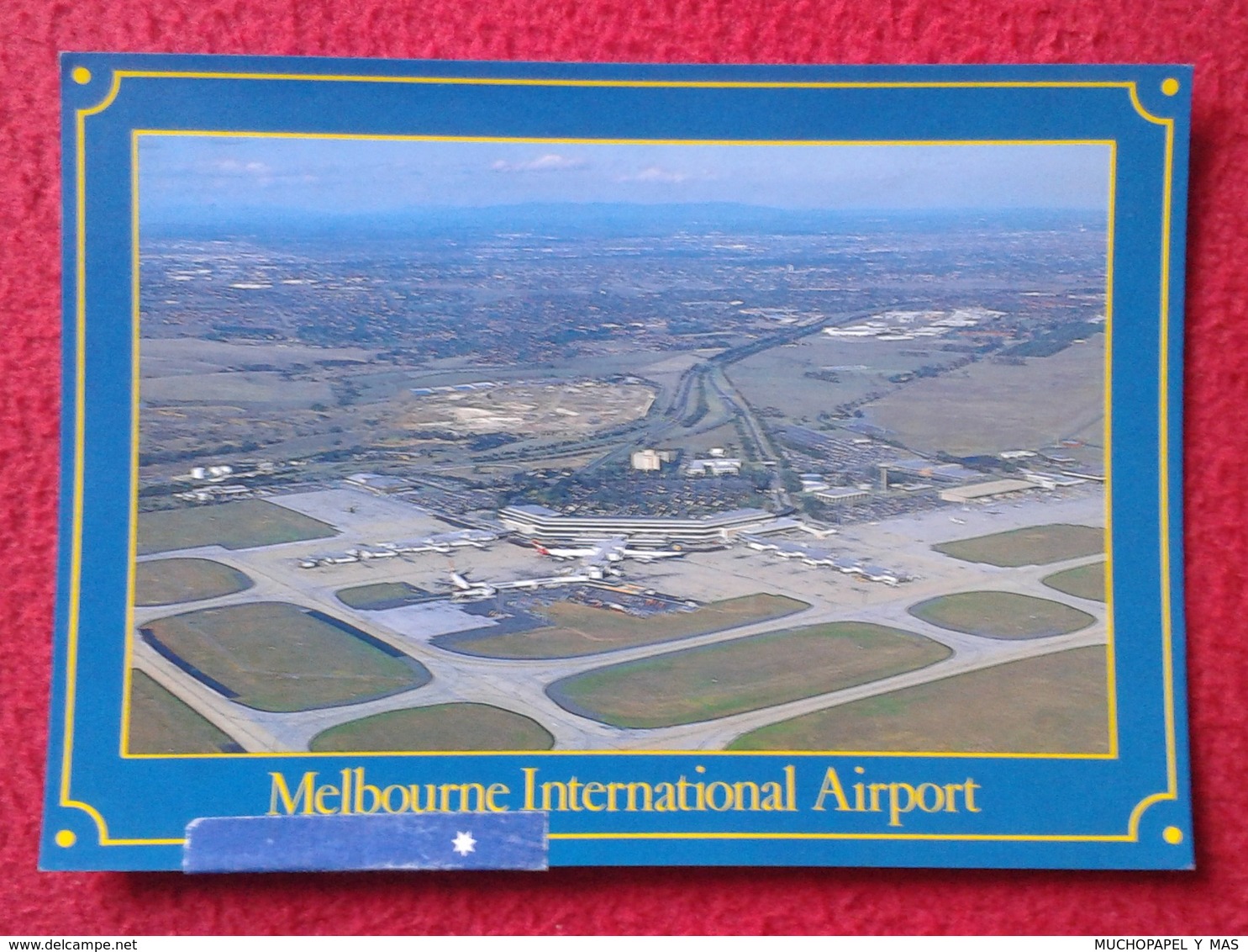 ANTIGUA TARJETA POSTAL CARTE POSTALE POST CARD POSTCARD AUSTRALIA MELBOURNE TULLAMARINE INTERNATIONAL AIRPORT PLANE..VER - Aérodromes