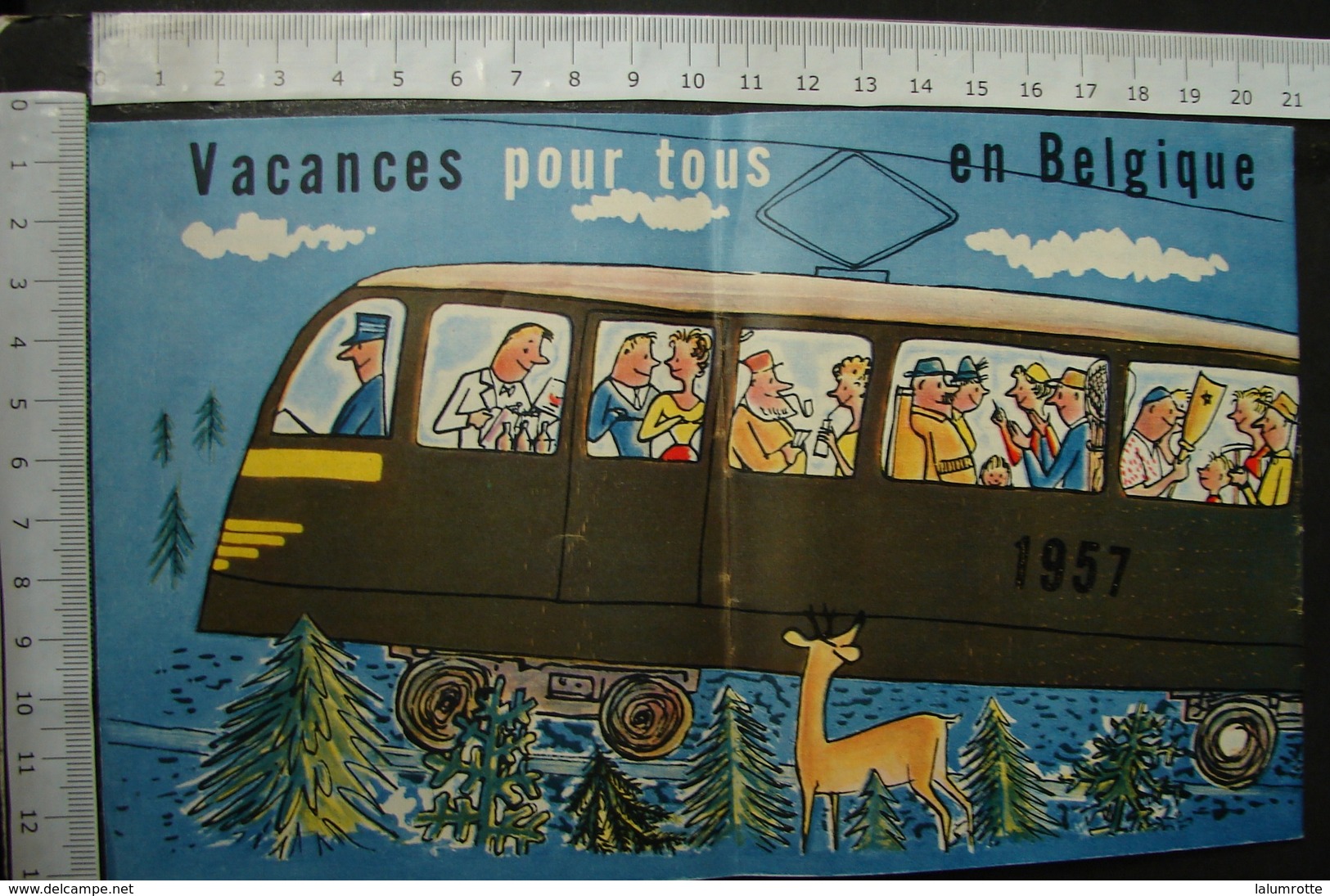 DH. 83. Feuillet Publicitaire "vacances Pour Tous En Belgique" De 1957. - Documents Historiques