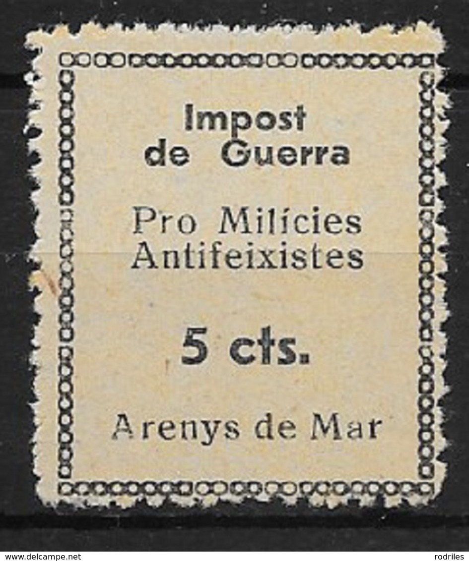 ARENYS DE MAR (BARCELONA). EDIFIL NUM. 4*. - Emisiones Nacionalistas