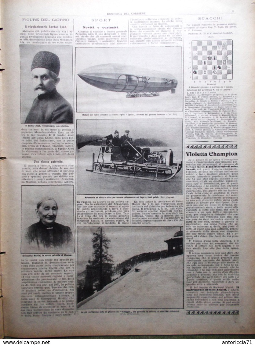 La Domenica Del Corriere 9 Gennaio 1910 Tolstoi Andrew Carnegie Farnese Ademollo - Altri & Non Classificati