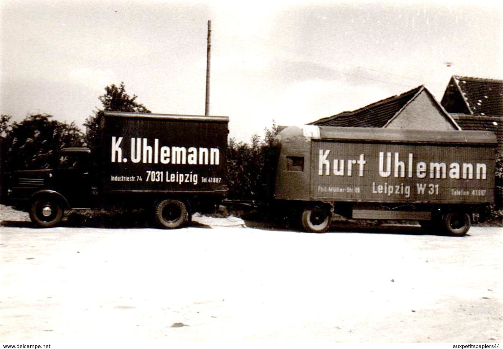 Lot de 9 Photos Originales Entreprise de Transport et Camions de Kurt Uhlemann Mobelspedition Kohlen - Laderund 1950/60