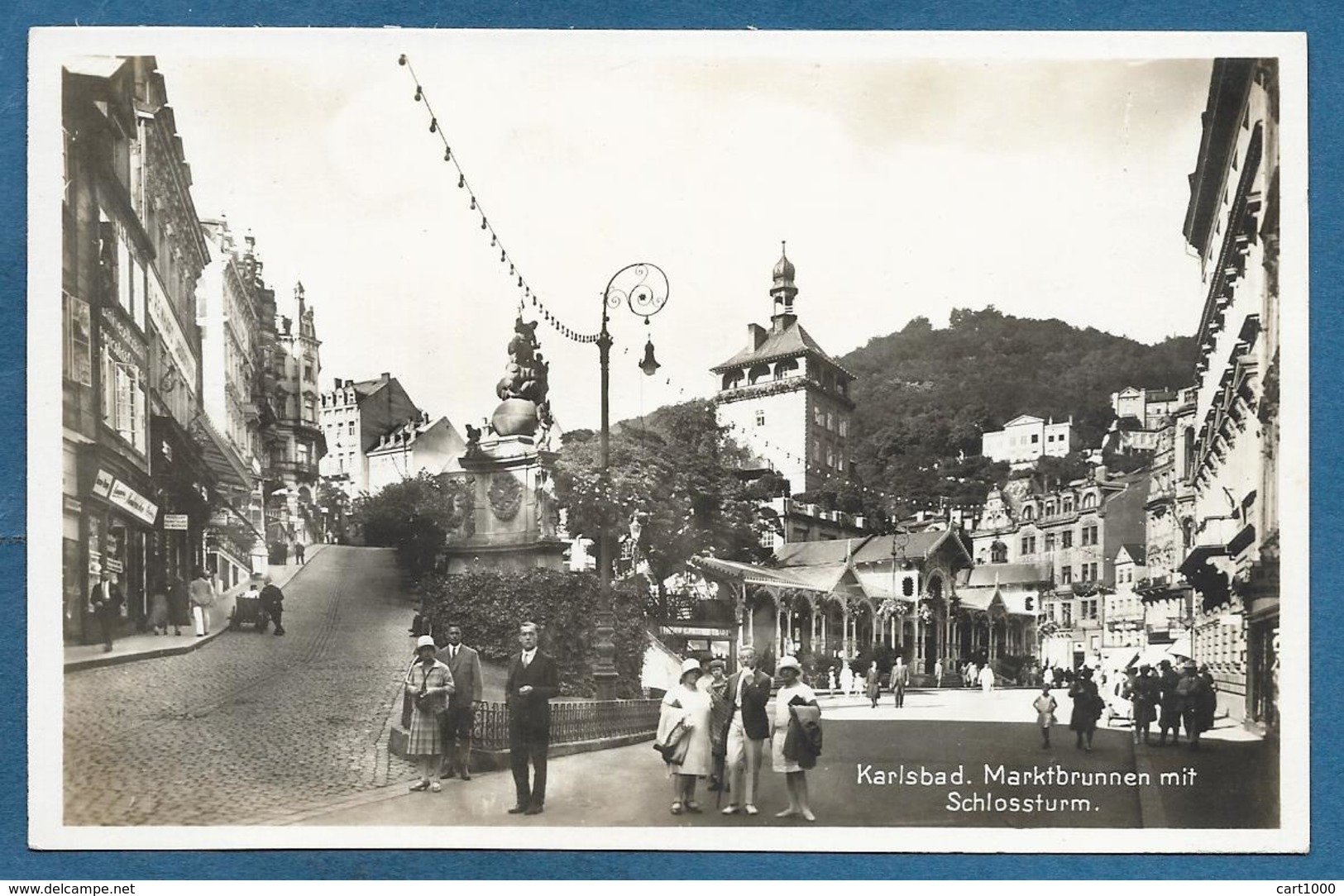 KARLOVY VARY KARLSBAD MARKTBRUNNEN MIT SCHLOSSTURM UNUSED - Czech Republic