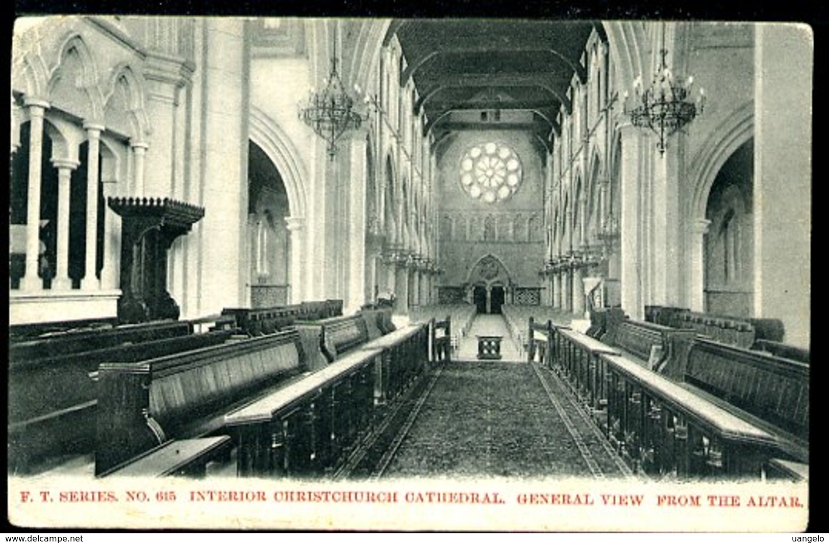 WD301 INTERIOR CHRISTCHURCH CATHEDRALE , GENERAL VIEW FROM THE ALTAR ( UNDIVIDED BACK ) - Nuova Zelanda