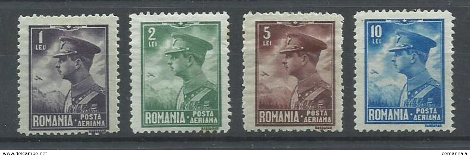 RUMANIA YVERT AEREO  7/10   MH  * - Unused Stamps