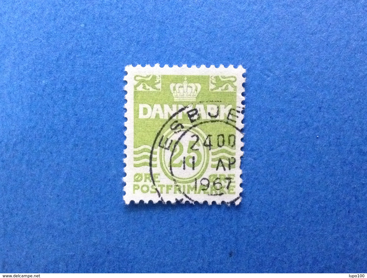 DANIMARCA DANMARK 25 Ore ORDINARIO FRANCOBOLLO USATO STAMP USED - Usati